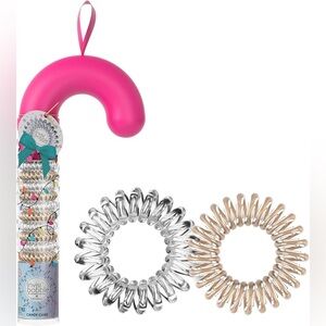 🆕 invisibobble Original Traceless Spiral Hair Ties Candy Cane, 10 Pieces